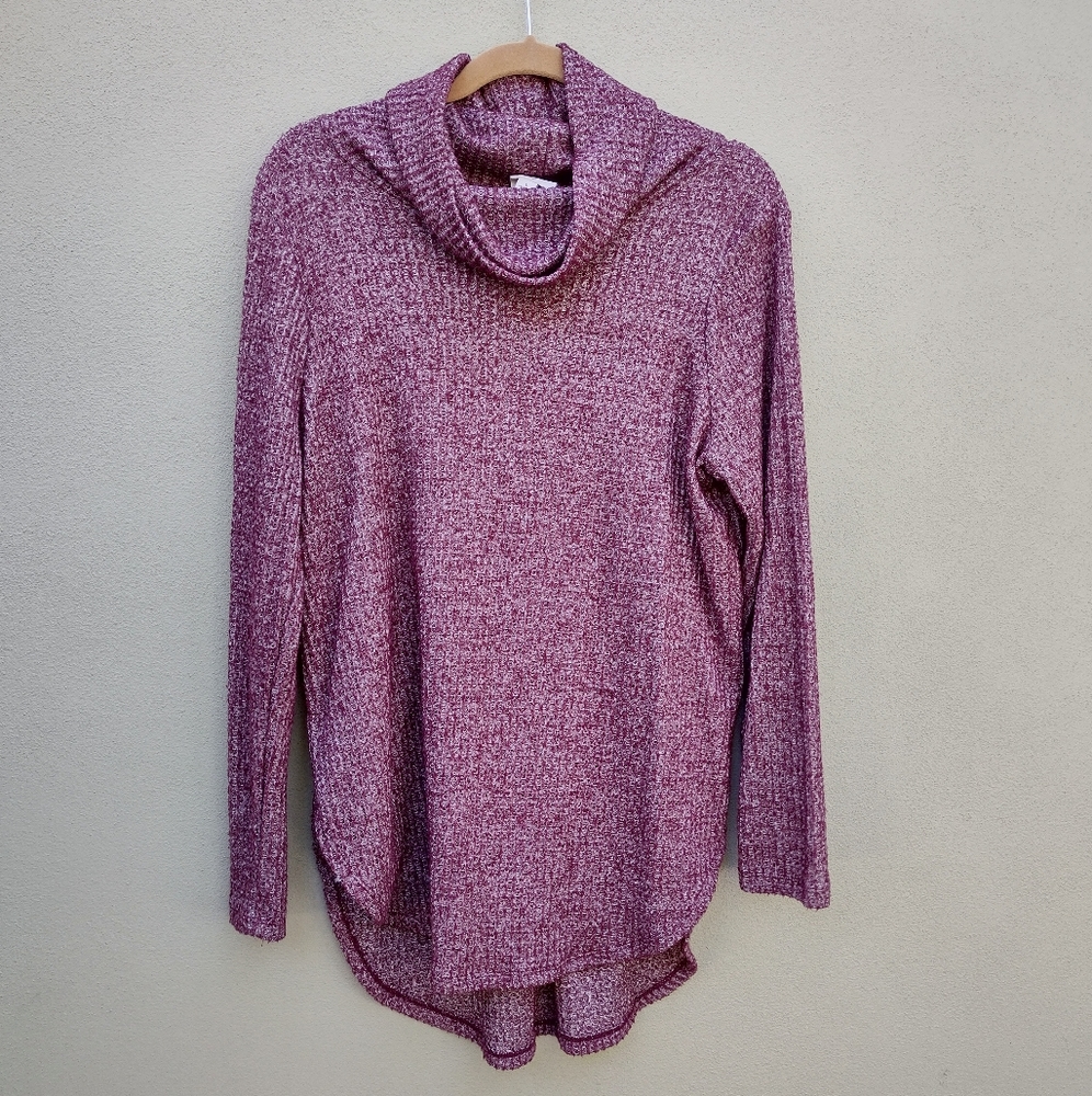 St John's bay Pink Long Sweater with Slouchy Neck Size Large